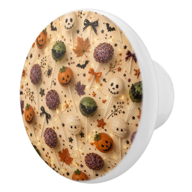Pumpa, spöken och läskig höstdekor knopp (Höger)