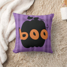 Pumpa Svart Lila Rutig Halloween Mönster