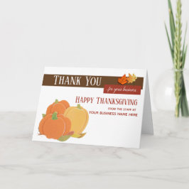 Pumpa Thanksgiving Affärsgratulationskort Kort