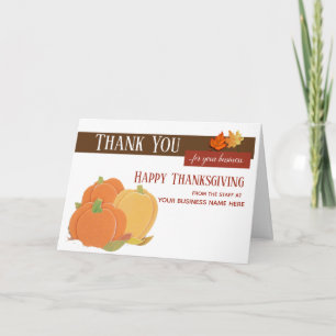 Pumpa Thanksgiving Affärskort Kort