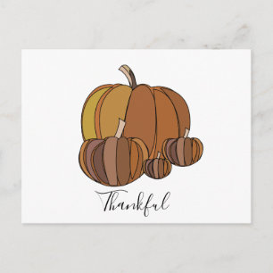 Pumpa Thanksgiving Glad Säsong Vykort