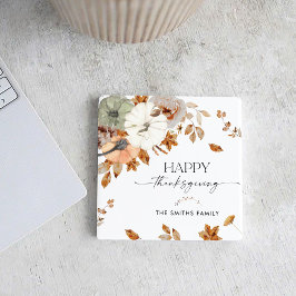 Pumpa Thanksgiving Middags Fyrkantig Pappersunderl Underlägg Papper Kvadrat
