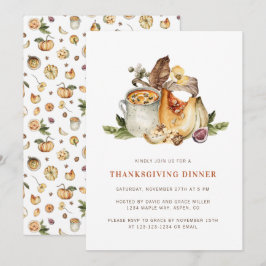 Pumpa Thanksgiving Middagsinbjudan Inbjudningar