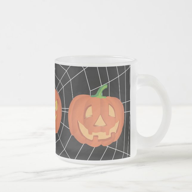 Pumpa till Halloween 1 Frostad Glasmugg (Höger)