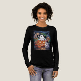 Pumpa Till Salu & Kaffeande Spöke & Katt T Shirt