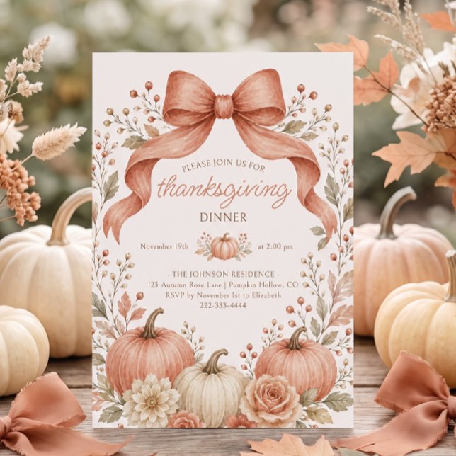 Pumpa till Thanksgiving-middag Inbjudningar (Skapare uppladdad)