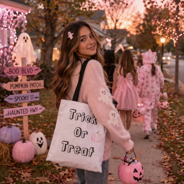 Pumpa trick or treat-handväskan tygkasse (Skapare uppladdad)