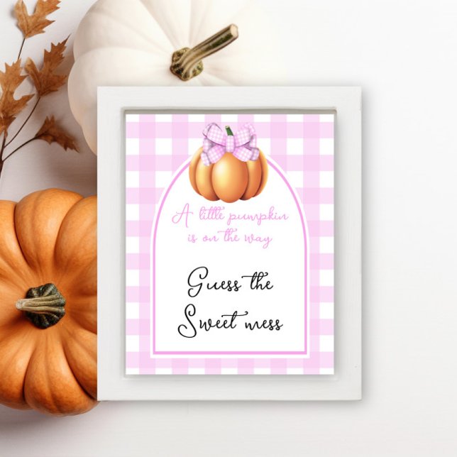 Pumpa valv baby shower Gissa den söta röra Poster (Skapare uppladdad)