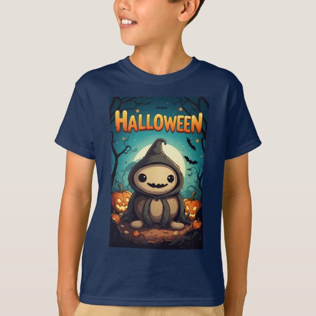 Pumpa Vän i Halloween-plock T Shirt (Framsida)