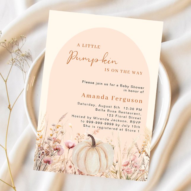 Pumpa vildblomma rosa valv budget Baby Shower (Skapare uppladdad)