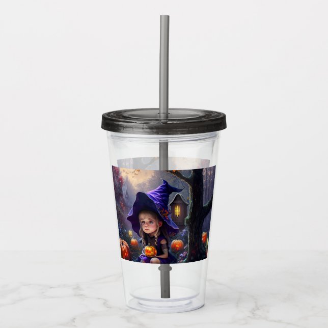 Pumpa/vit/Halloween/tecknad Take Away Mugg (Framsida)