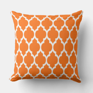 Pumpa Vit Marockansk Quatrefoil Mönster #4 Kudde