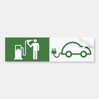 Pumpa vs pluggar självmord med Petrolgröntbilen Bildekal