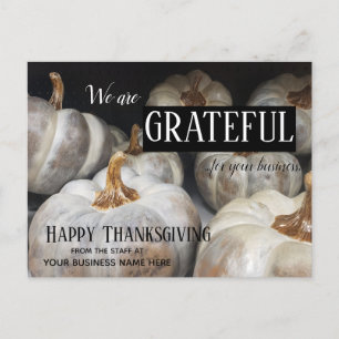 Pumpad tacksam Fall Business Thanksgiving Helg Vykort
