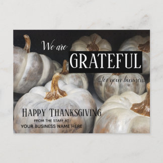 Pumpad tacksam Fall Business Thanksgiving Helg Vykort