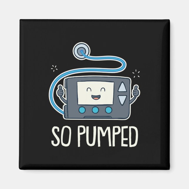 Pumpade insulinpumpar Diabetes Typ 1- diabetes Magnet (Framsidan)
