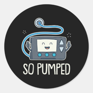 Pumpade insulinpumpar Diabetes Typ 1- diabetes Runt Klistermärke