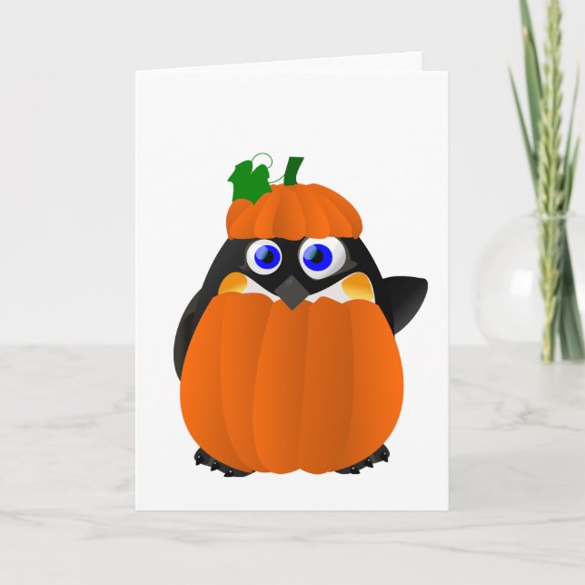 PumpadräktHalloween pingvin Kort (Framsida)