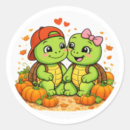 Pumpafält Runt Klistermärke