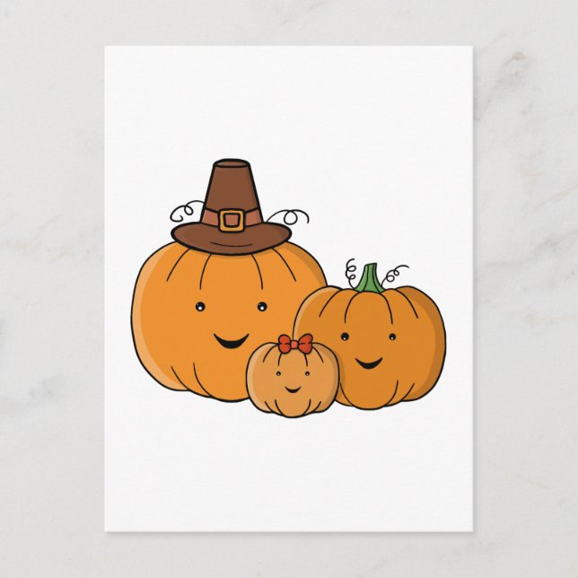 Pumpafamilj Vykort (Framsida)