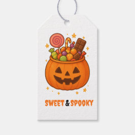 Pumpafatt fullt med gods - Halloween Presentetikett