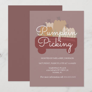 Pumpafläck Pumpor Plocka Flyer Inbjudningar