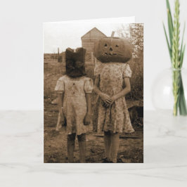 Pumpaflicka med den svart säcken kort