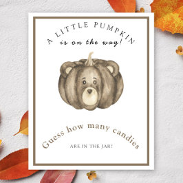 Pumpag baby shower Gissa hur många godisar Poster
