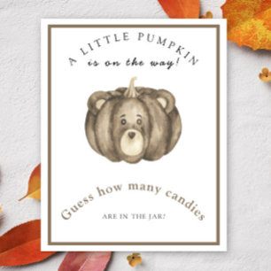 Pumpag baby shower Gissa hur många godisar Poster