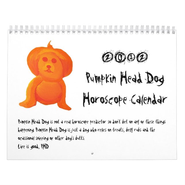 Pumpahuvudhund Kalender (Omslag)