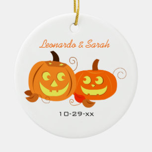 Pumpajack o lantern kopplar ihop den beställnings- julgransprydnad keramik