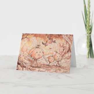 Pumpaklipp promenad helgkort