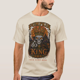 Pumpakung Skelett Krona Halloween Rhinestone T Shirt