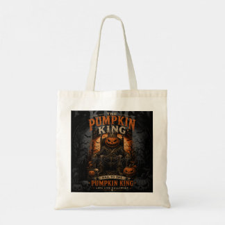 Pumpakungens Tote Bag Halloween Skräck Tygkasse
