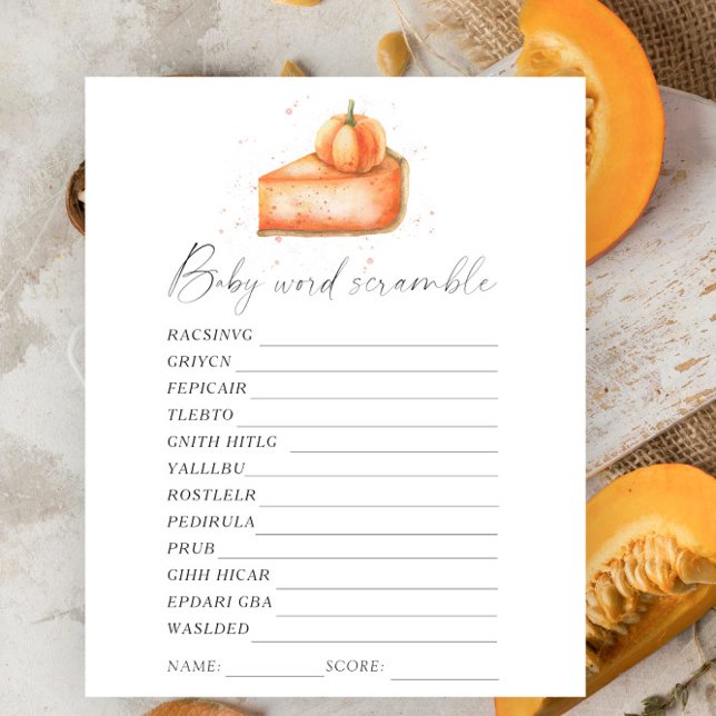 Pumpapaj - Sammansatt ord lek baby shower spel (Skapare uppladdad)