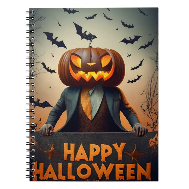 Pumpar för bärbara happy halloween anteckningsbok (Framsidan)