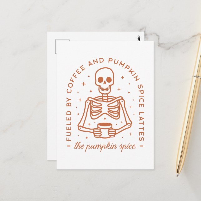 Pumpars latte-älskare vykort (Fram/Back In Situ)