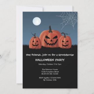 Pumpas Halloween-inbjudan Inbjudningar