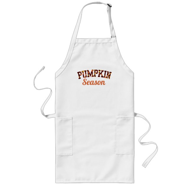 Pumpasäsong Höst Halloween Långt Förkläde (Framsidan)