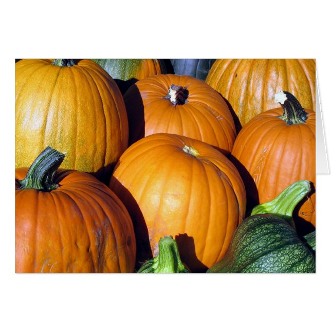 Pumpaskörd Hälsningskort (Framsidan Horizontal)