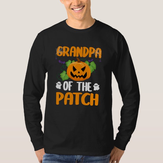 Pumpdockans farfar i lapptäcket Halloween T Shirt (Framsida)