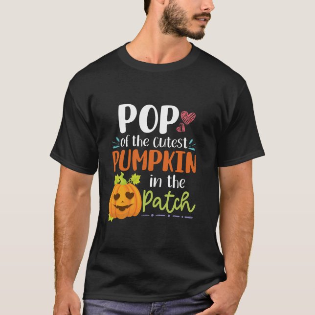 Pumpdockans popup i Patch Halloween P T Shirt (Framsida)