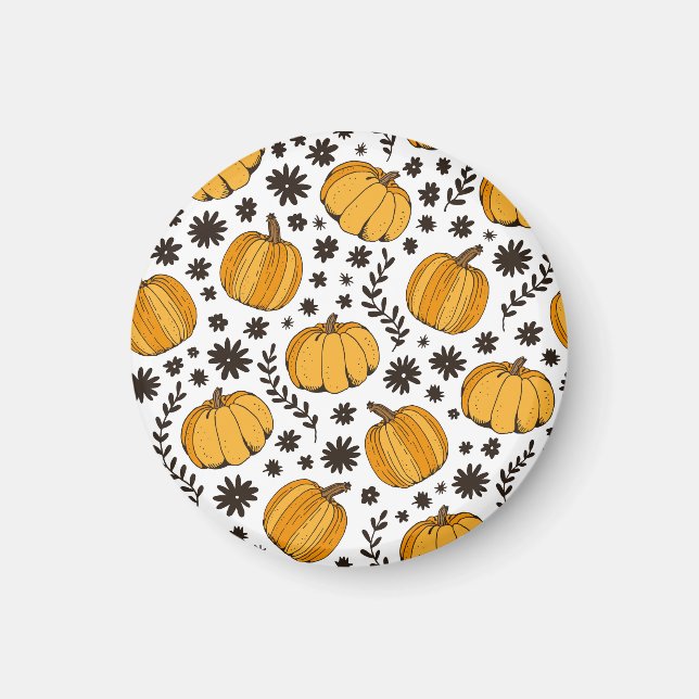 Pumpdockor: handdragna sömlösa mönster. magnet (Framsidan)