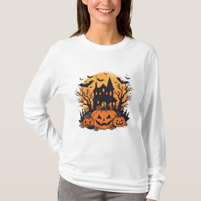Pumphus Halloween T Shirt (Framsida)