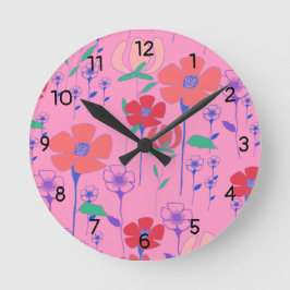 Pumpies Rosa Wall Clock Rund Klocka