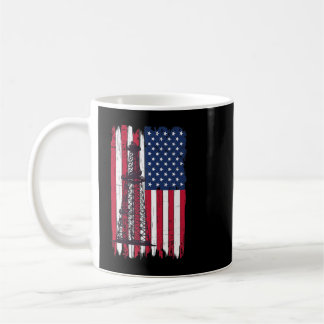 Pumpjack Oil well US Patriotic Flagga for Oil Rig  Kaffemugg