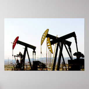 Pumpjacks i Taft California Poster