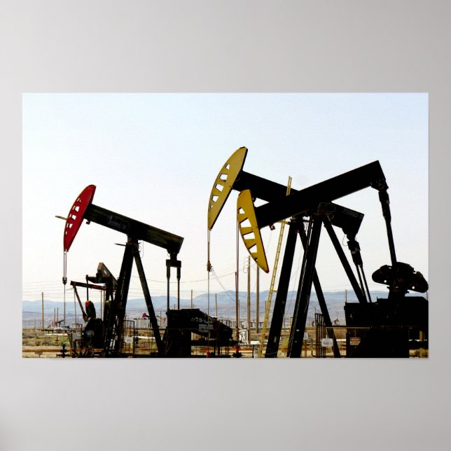 Pumpjacks i Taft California Poster (Framsidan)