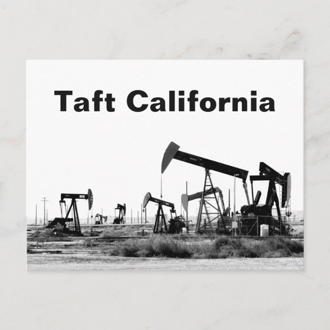 Pumpjacks i Taft Kalifornien Vykort (Framsida)