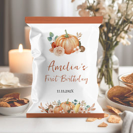 Pumpkin 1:a födelsedag Chip-bloggare Reklamblad